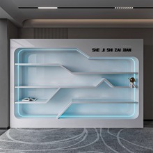 烤漆展示柜公司企业荣誉墙美妆美甲化妆品展厅产品展柜样品陈列柜