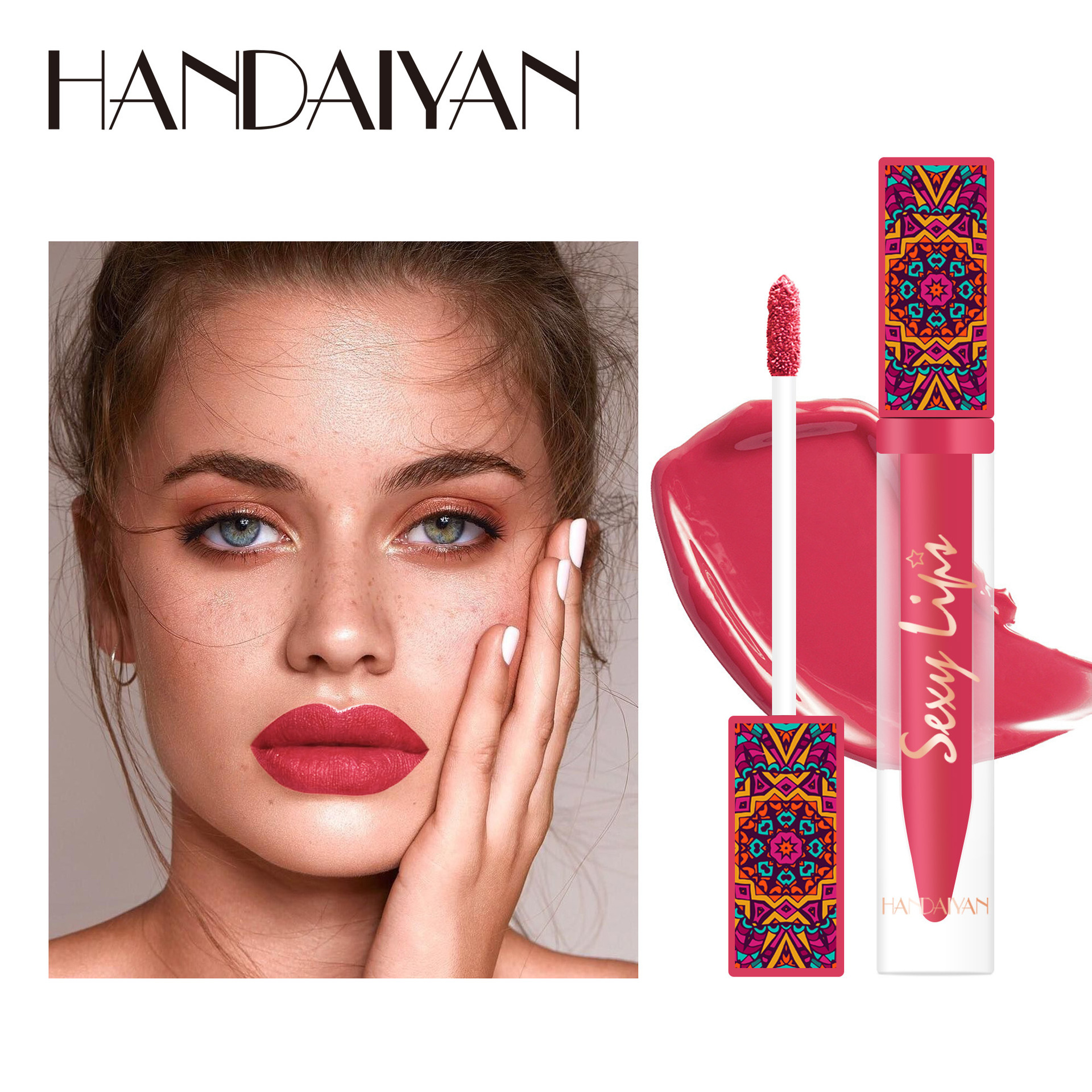 Esmalte labial transfronterizo al por mayor Bohemia HANDAIYAN mate esmalte labial sin tazas de esmalte labial humectante