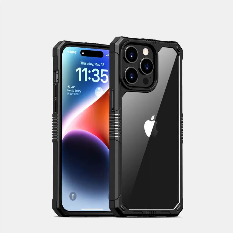 Apple, совместимый с iPhone 15 Pro, прозрачный чехол для телефона, защитный чехол, амортизатор (air bag), новая коллекция, 15 Pro Max, защита от падений