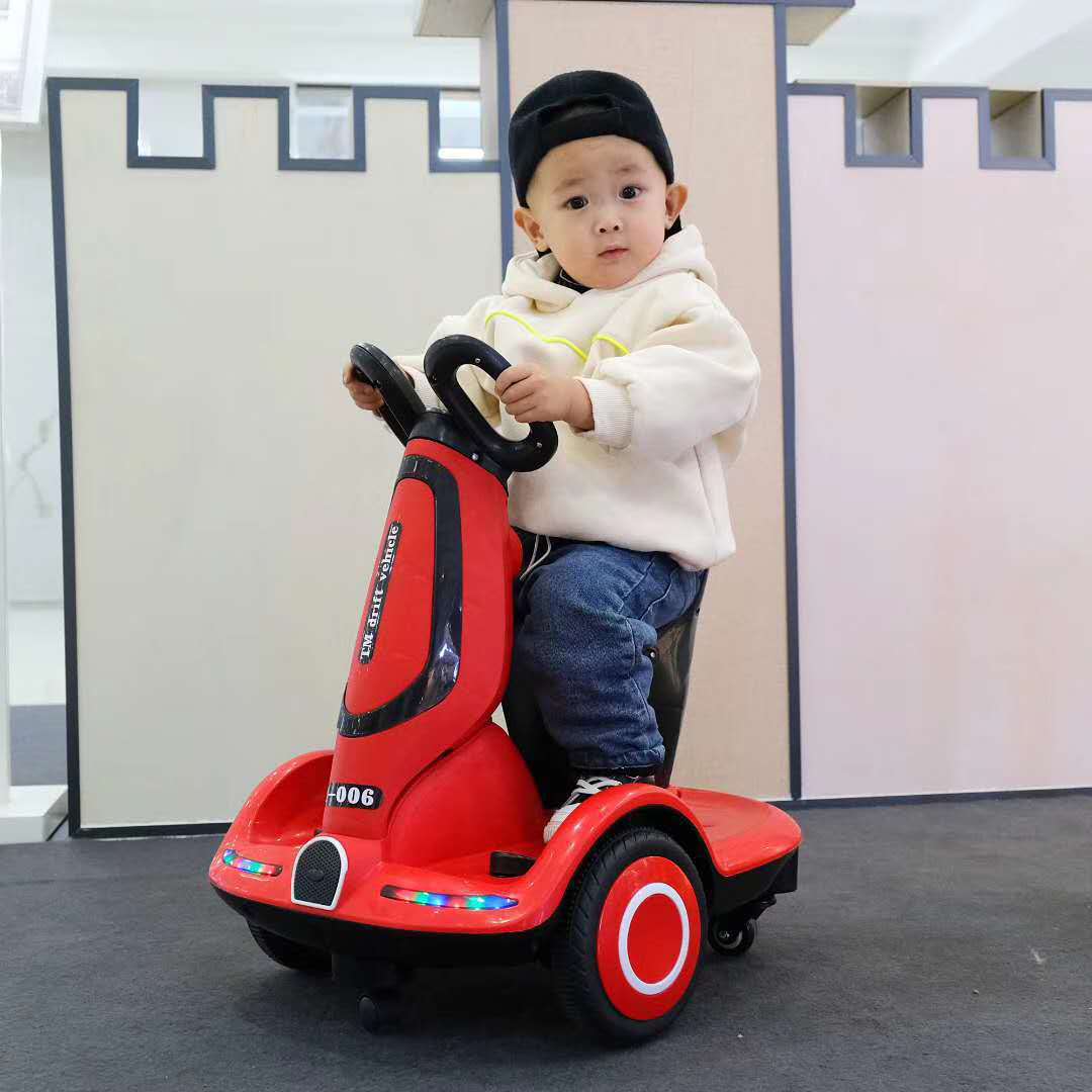 Autotonico eléctrico de equilibrio para niños, carro de equilibrio de cuatro ruedas para niños, motocicletas, automóviles de deriva interior