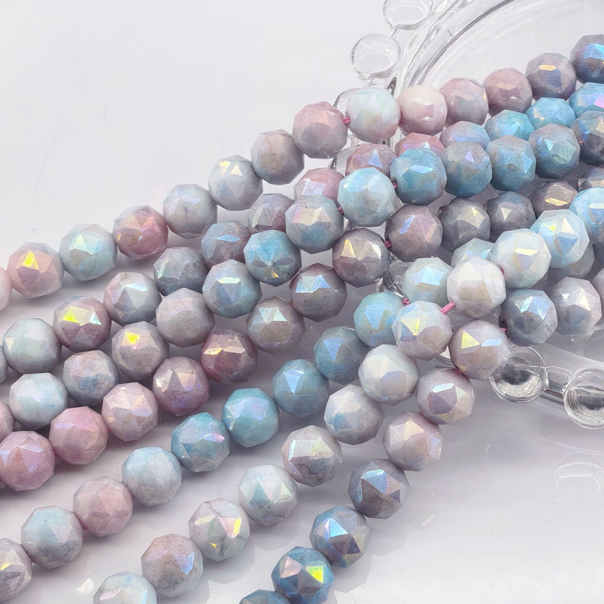 Bola de flores de 8mm Jingjing K9 cuentas sueltas de cristal 64 superficies cortadas con cuentas Accesorios de joyería hechos a mano de bricolaje Pulsera Collar lote suelto image 104
