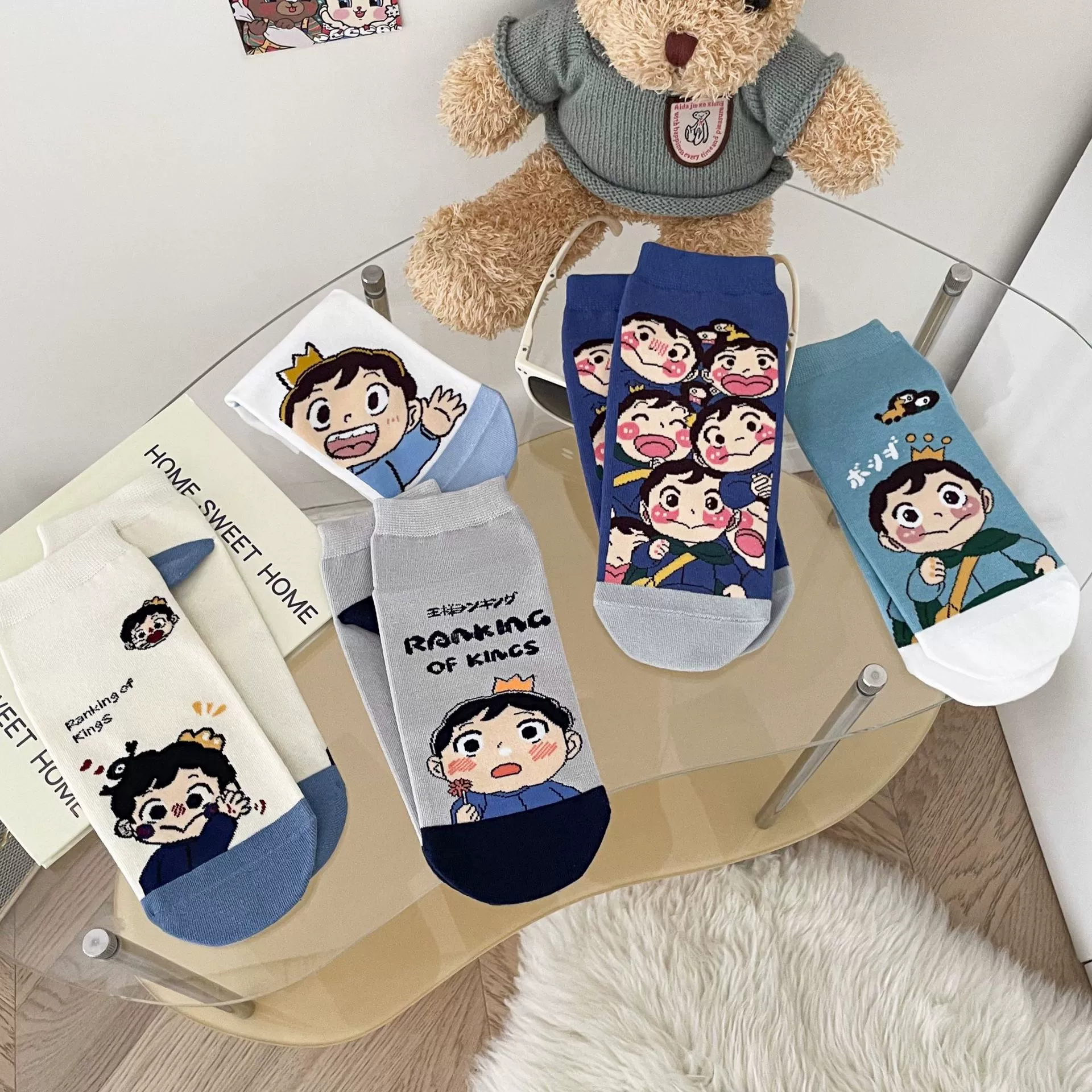 Носки-лодочки женские, милый мультяшный Pochacco-стиль, весна/осень, one size, набор 5 цветов