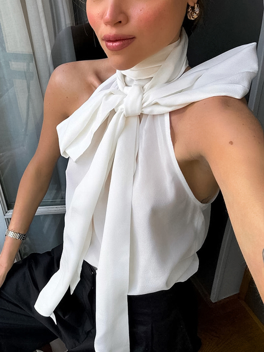 shiffon summer base white bra top