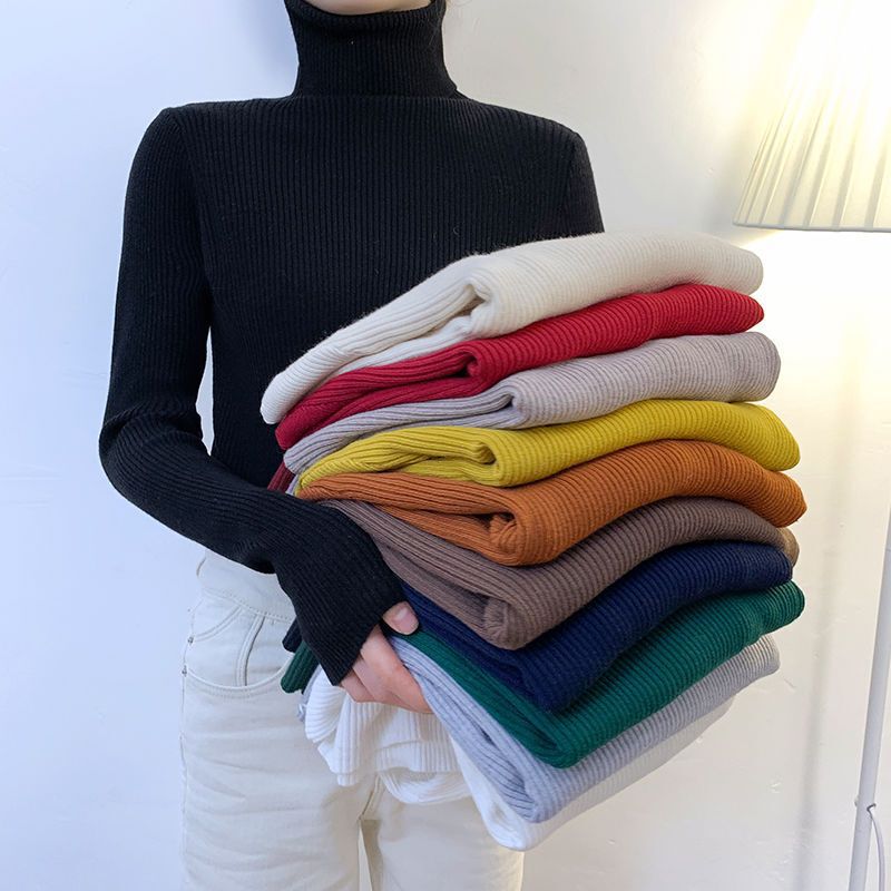 Plus size turtleneck bottoming shirt Women's sweater new autumn and winter pullover long sleeve versatile slim slimming sweater fashion Plus size turtleneck bottoming shirt Women's sweater new autumn and winter pullover long sleeve versatile slim slimming sweater fashion