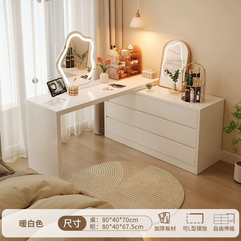 Escritorio de esquina dormitorio simple moderno 2024 nuevo armario de maquillaje escritorio de esquina dormitorio escritorio de computadora