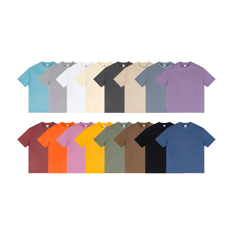 BE Men's 2025 Camisa en blanco de manga corta de algodón puro de color sólido para hombres Camiseta suelta de manga corta de marca de moda para hombres verano