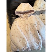 韩版可爱甜美小熊设计感棉服女2025冬季新款百搭氛围感棉袄外套