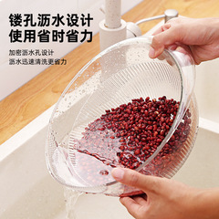 新款淘米篩瀝水籃水果盆加厚洗菜神器洗米籃子淘米器多用途切菜籃