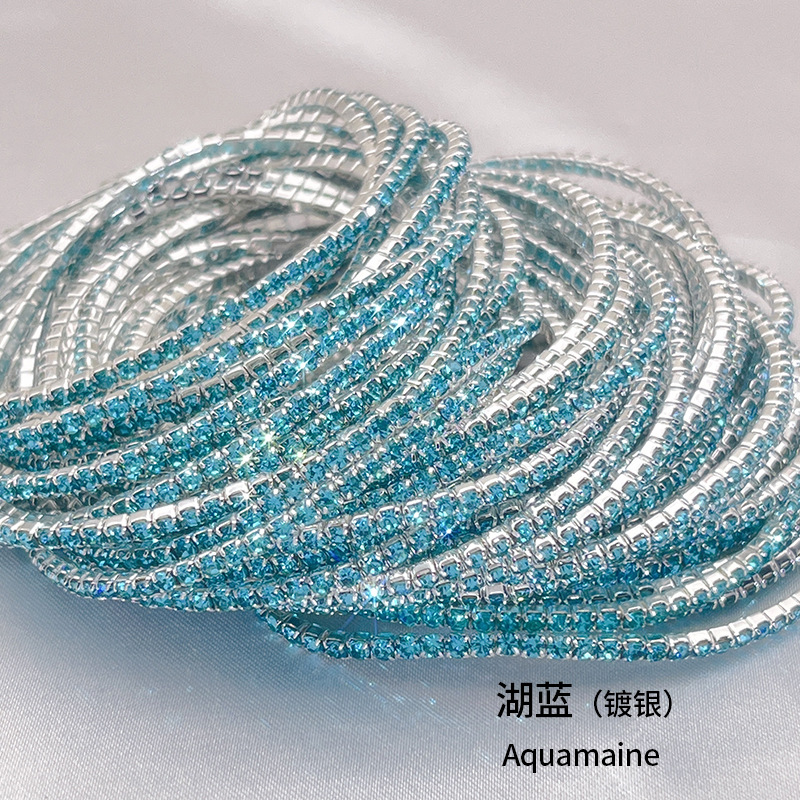 12 레이크 블루 실버 도금