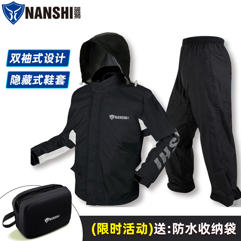 León azul traje impermeable pantalones de lluvia dividida reflectante tráfico motocicleta hombres adultos montar a prueba de lluvia impermeable al por mayor