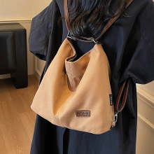 休闲大容量帆布包包女2025新款通勤单肩斜挎托特包多用双肩后背包