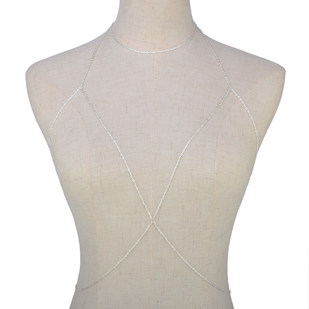 Collar de cadena de oro cadena Cuerpo europeo y americano Comercio exterior transfronterizo joyería suministro cadena de oro Bodychain