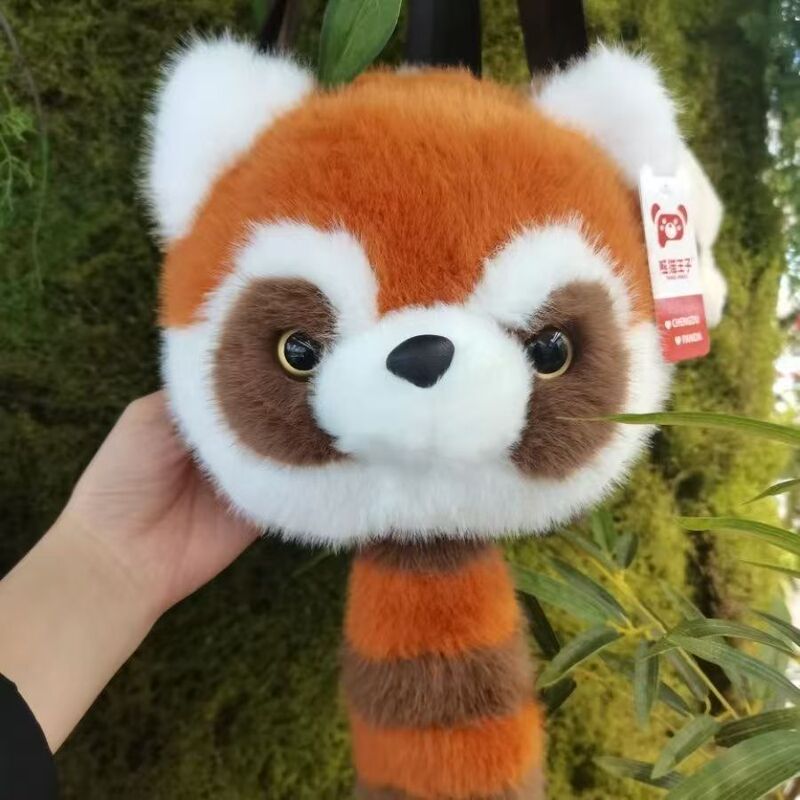 かわいい小さなアライグマのぬいぐるみ、伸びる尻尾のぬいぐるみ、動物園のアライグマの斜め掛けバッグぬいぐるみ|undefined