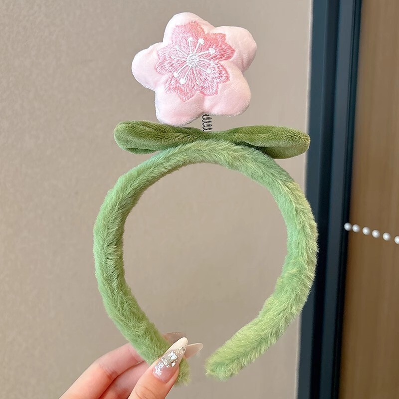 洗脸专用发饰毛绒熊猫发箍秋冬百搭发捆可爱卡通头箍韩系卡通头饰|undefined