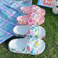 EVA拖鞋女夏季情侶居家學生可愛軟底防滑甜美外穿沙灘涼鞋女