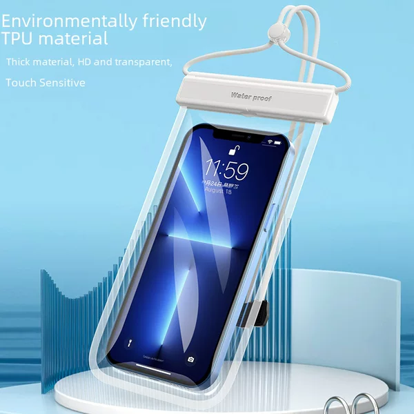 Waterproof Mobile Phone Bag with Touch Screen for Hot Springs, Special Mobile Phone Waterproof Case, Sealed Bag, Rider Takeaway Diving Bag, Outdoor