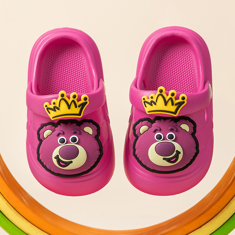 2024 nuevo cartón de dibujos animados para niños agujeros de cartón de dibujos animados suave antideslizante desodorante para usar sandalias de playa
