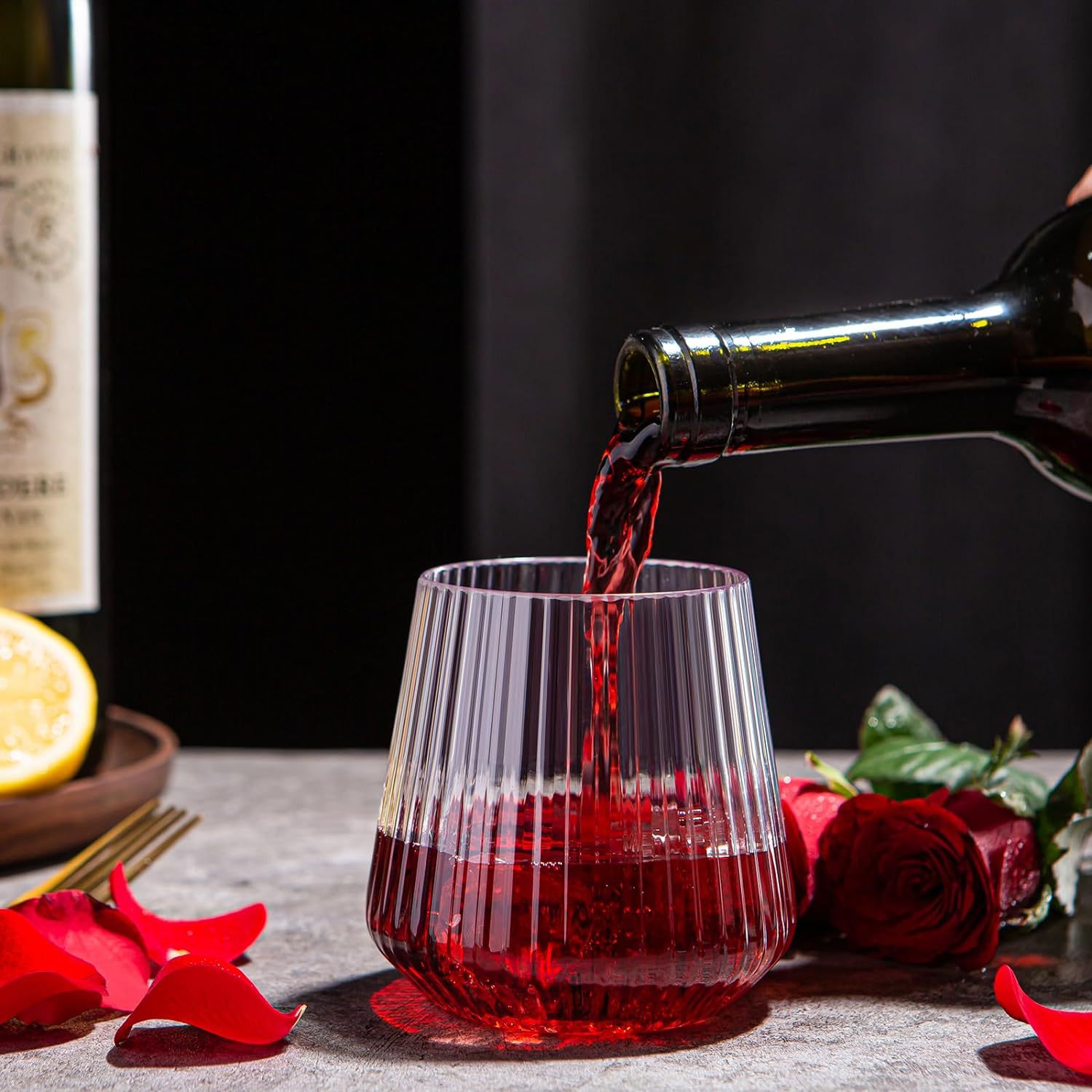 Copas de vino desechables de plástico más vendidas de Amazon, vasos para huevos a rayas, copas de vino sin tallo de gran capacidad, copas de vino tinto, copas de champán