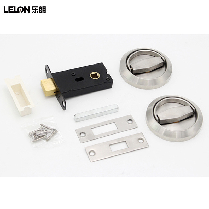 Cerradura de Anillo para Puerta de Acero Inoxidable 304, Cerradura Invisible para Puerta, Cerradura Redonda Oculta, Cerradura para Puerta Cortafuego