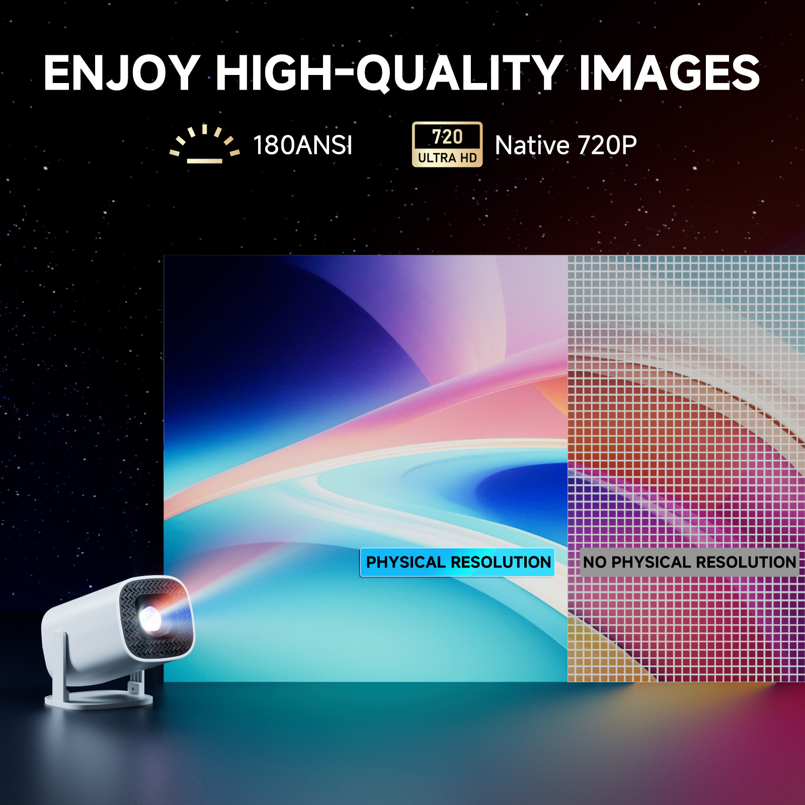 Dış Ticaret Projektörü P30PLUS Coolopen Sürümü Küçük Mini Ultra HD Taşınabilir Akıllı Ev Yayın Projektörü