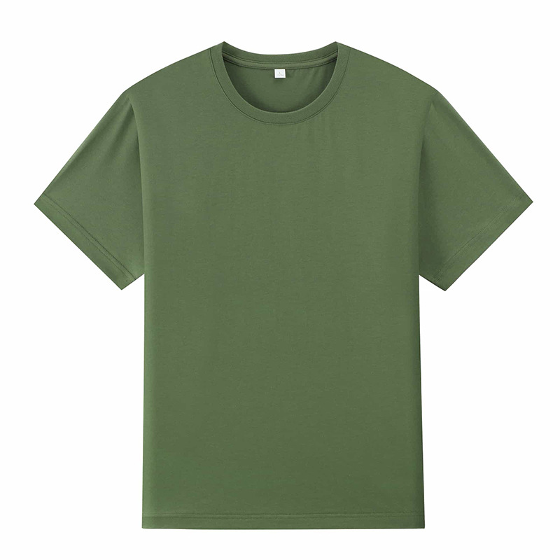 Nuo lana suave transpirable cuello redondo manga corta Camiseta ropa de trabajo Publicidad camisa algodón camiseta personalizada impresión de la insignia