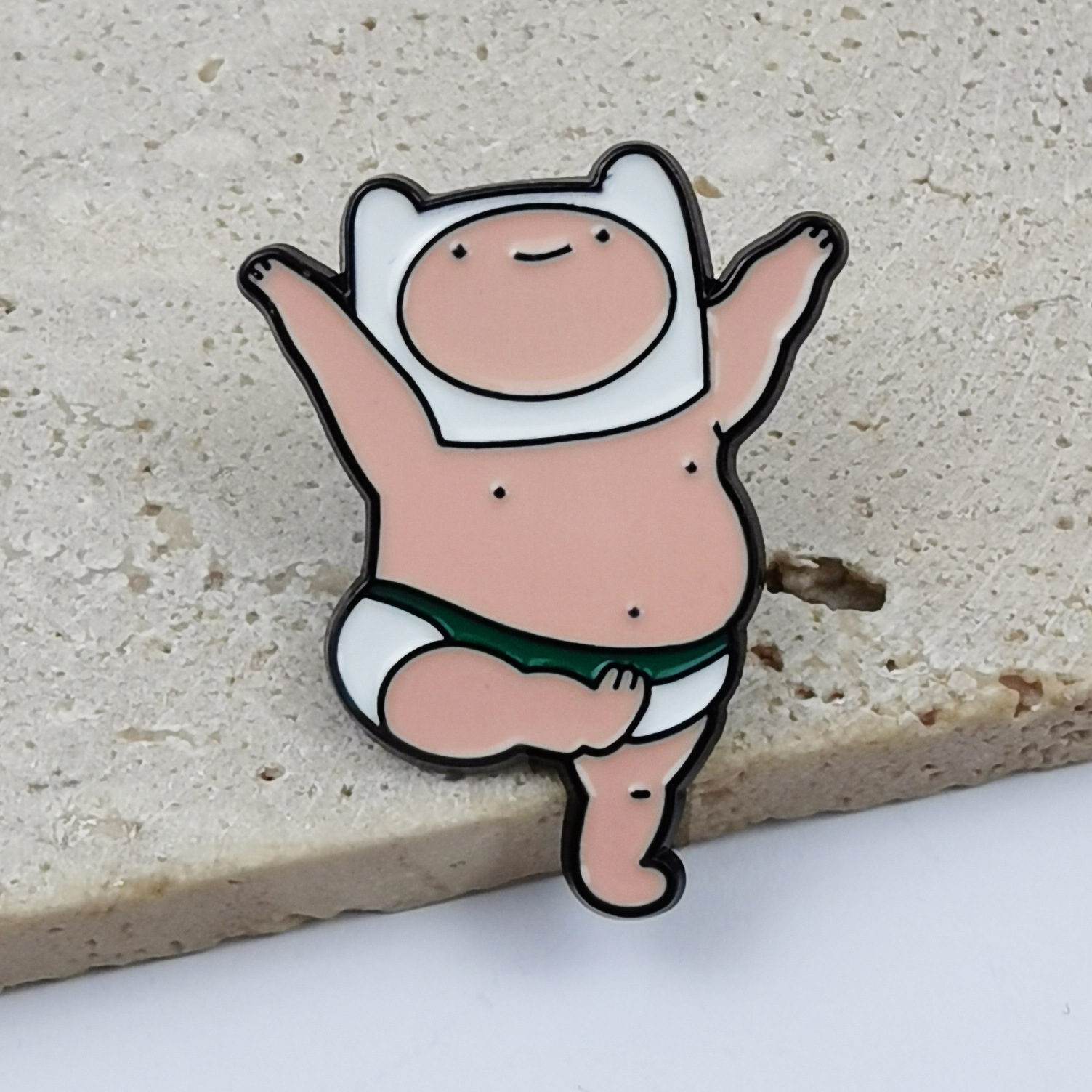 Personalidad lindo hombre gordo insignia alfiler transfronterizo ins dibujos animados aleación goteo aceite divertido villano vestido broche