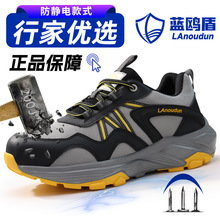 蓝鸥盾劳保鞋男款防静电防滑安全鞋防砸防刺穿加油站工作无尘鞋