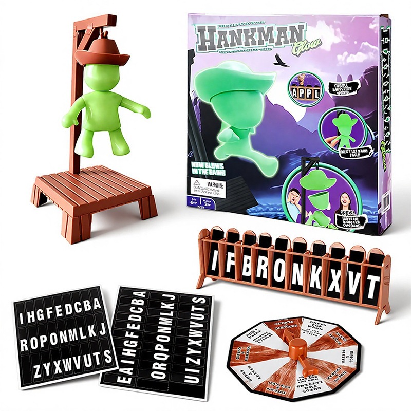 Juguetes de rompecabezas transfronterizos juegos de ahorcamiento de vaqueros juegos de mesa interactivos padres-hijos cartas adivinando palabras fiesta familiar juguetes de descompresión