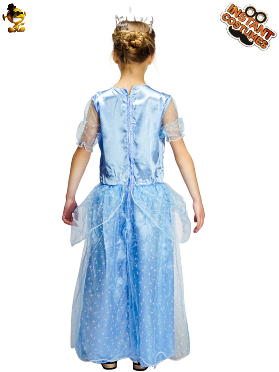 Disfraz de fiesta de Carnaval de Halloween disfraz fiesta niña vestido de princesa azul