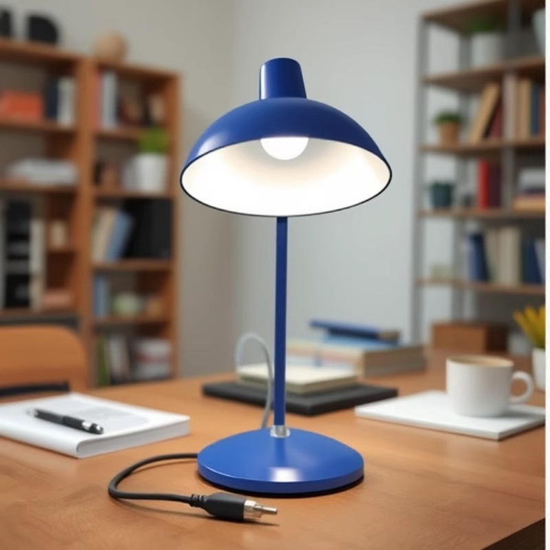 Metal nórdico, base de varios colores, dormitorio de metal, lámpara de mesa especial para aprender a leer, decoración de protección ocular simple