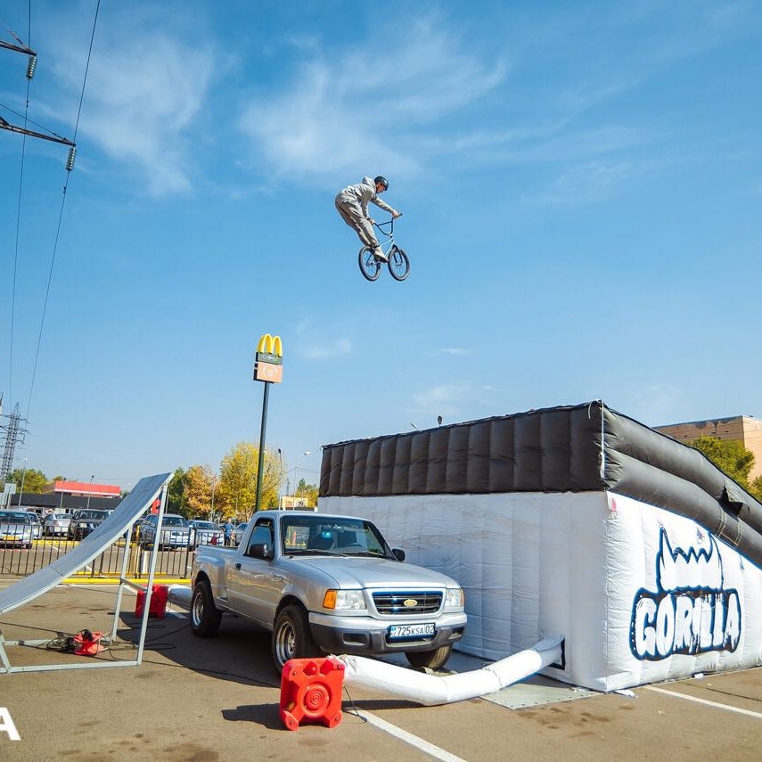Deportes extremos al aire libre MTB inflable truco salto de seguridad cojín airbag aterrizaje entrenamiento rampa colchón FMX