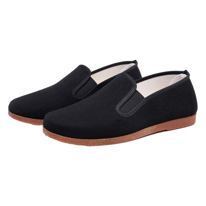 Old Beijing cloth shoes men's beef tendon soles middle-aged and old spring and autumn single shoes non-slip wear-resistant work Military single black cloth shoes wholesale