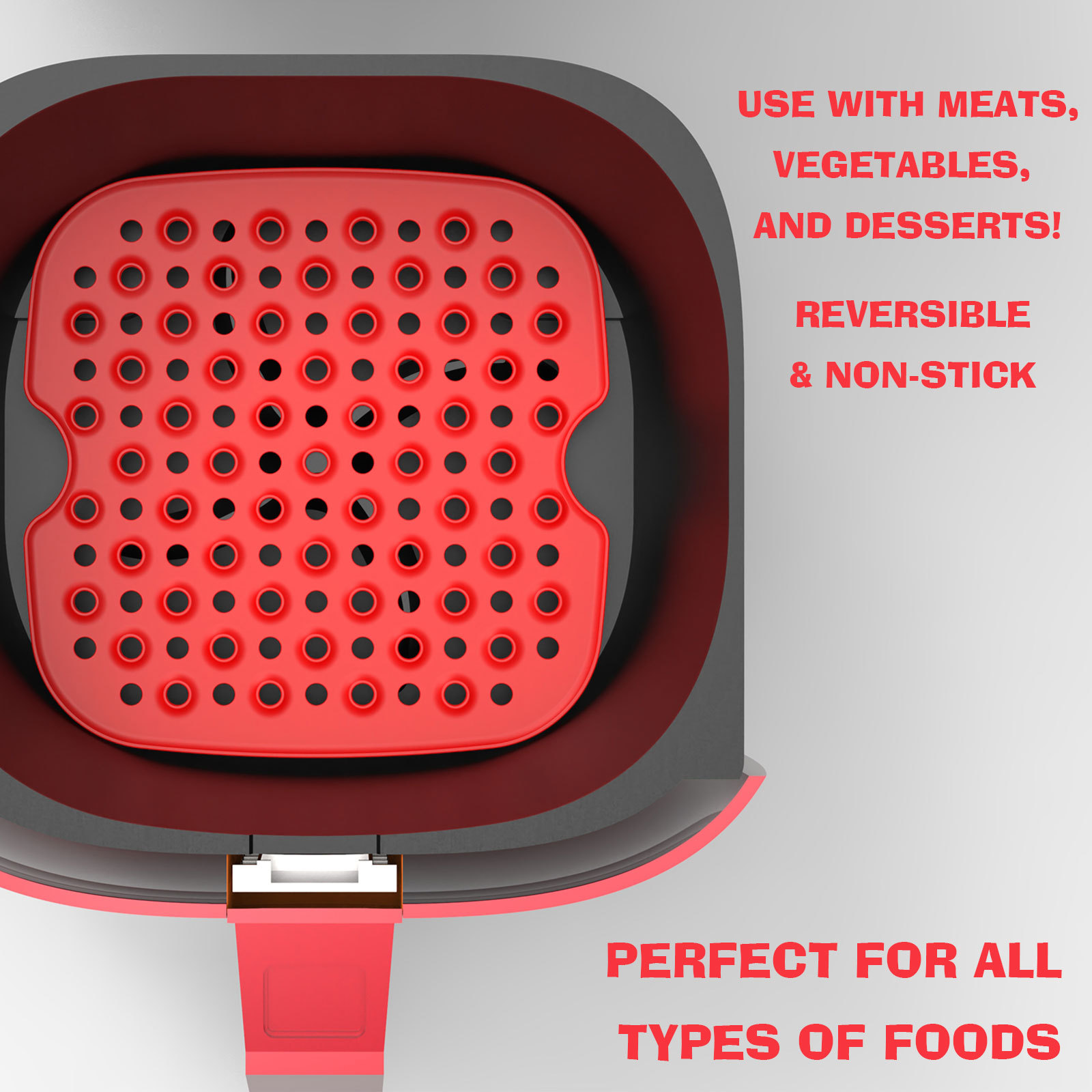 Air Fryer Padded Upgrade New Air Fryer Liner Food-Grade Silicone Inner Liner