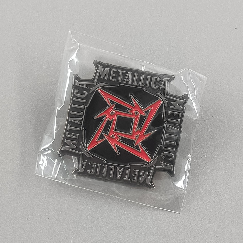 European and American Metallica metal band enamel pin, American thrash metal rock merchandise enamel badge
