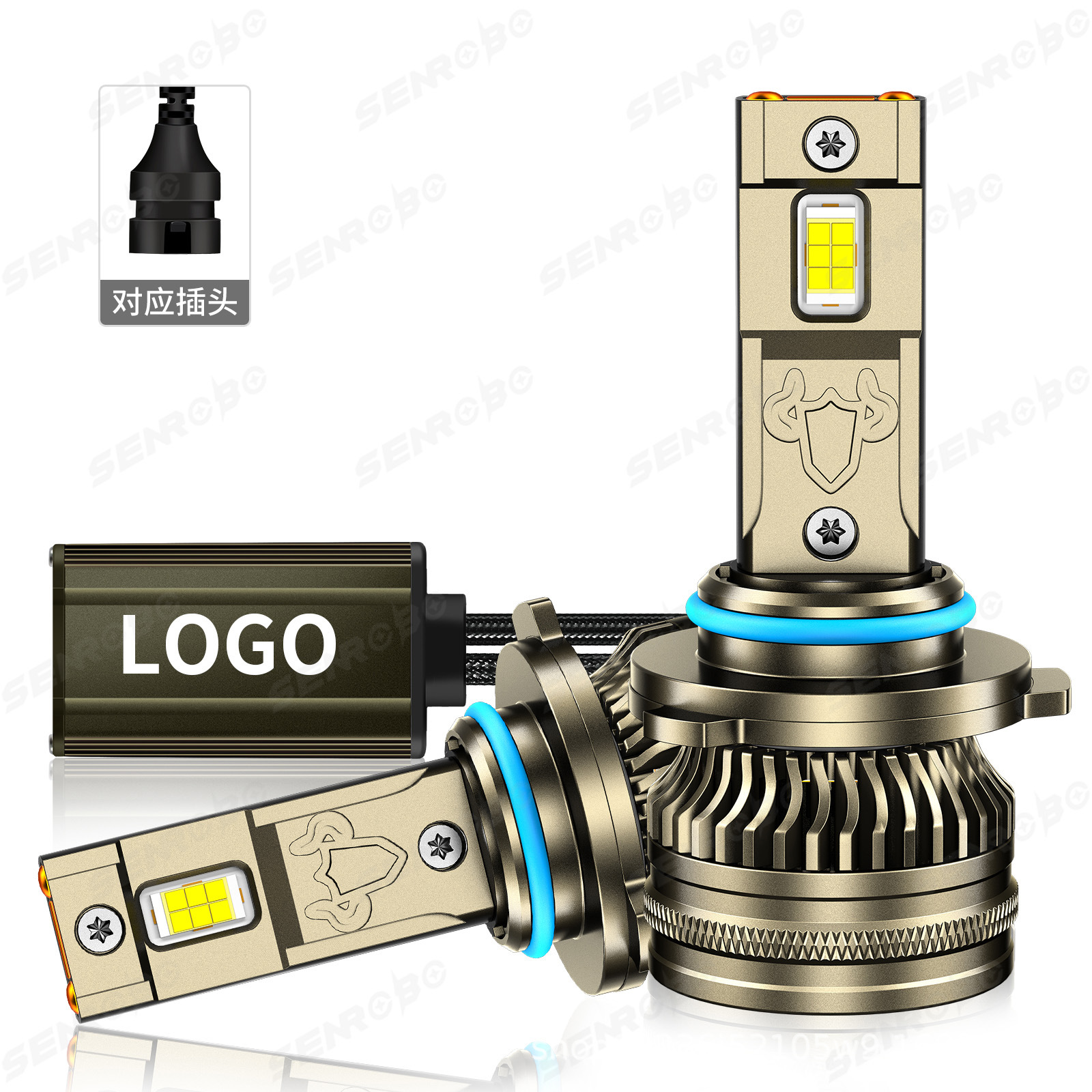 SENROBO vehículo especial condujo faro K16 doble tubo de cobre super brillante 110W faro H1H7H4H11