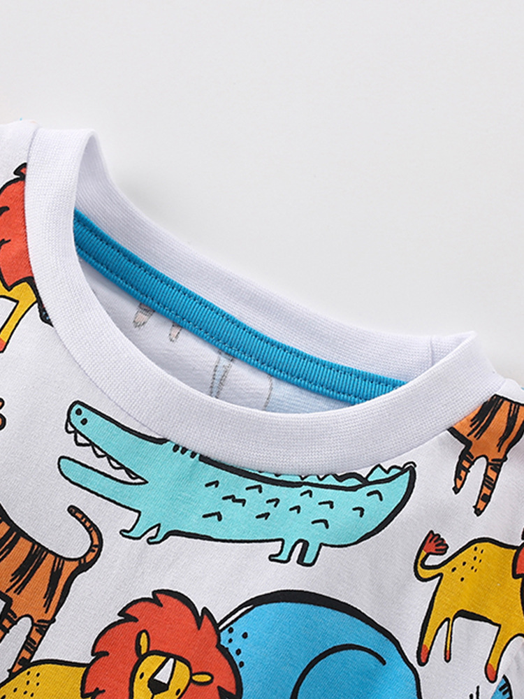 Malwee transfronterizo niño set de manga corta verano nuevo estilo europeo y americano de cuello redondo camiseta de niños de mediano tamaño casual dos piezas set
