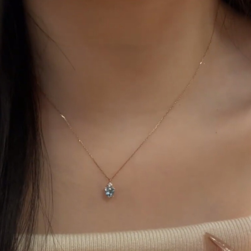 清冷感闪钻锆石项链女925纯银小众设计轻奢高级气质ins锁骨链配饰|undefined