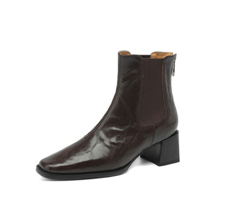 다크 브라운 지퍼 벨벳