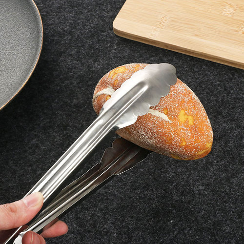 Stainless steel bread clips 7-inch plum blossom mini food clips outdoor barbecue carbon clips food clips barbecue clips wholesale