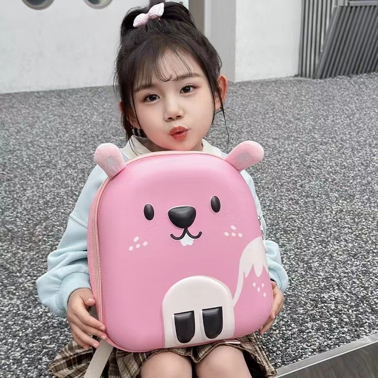 Nueva mochila escolar de jardín de infantes con carcasa dura, gran capacidad, protección de la columna vertebral, mochila infantil de dibujos animados, mochila de viaje informal para niños y niñas