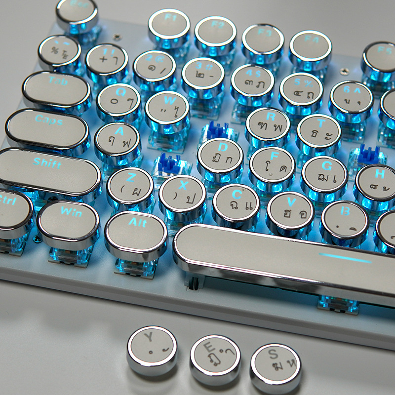 [Thai keyboard] Retro Round Steam Punk knob mechanical keyboard shrimp Lazada Thailand