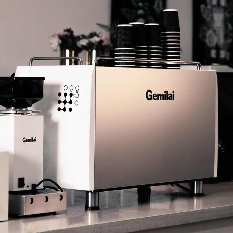 Máquina de café semiautomática comercial de dos cabezas 9bar extracción de alta presión máquina de café italiano