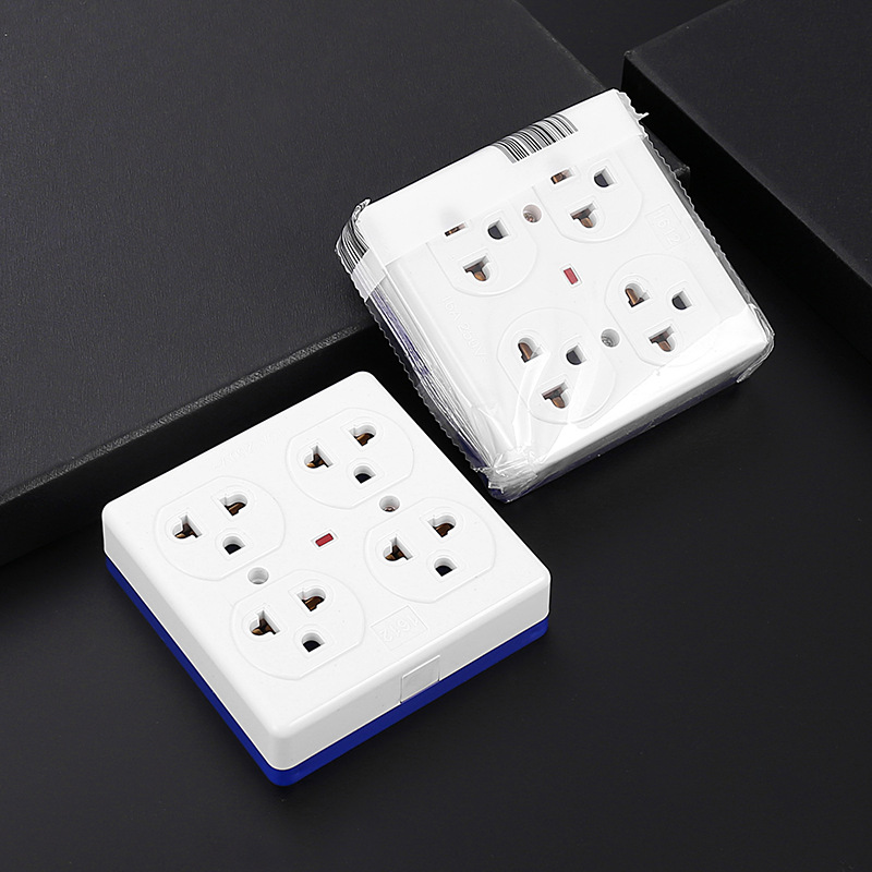 Cuatro enchufes inalámbricos de 12 agujeros de cubierta dura enchufes inalámbricos de pared de comercio exterior Tailandia Camboya