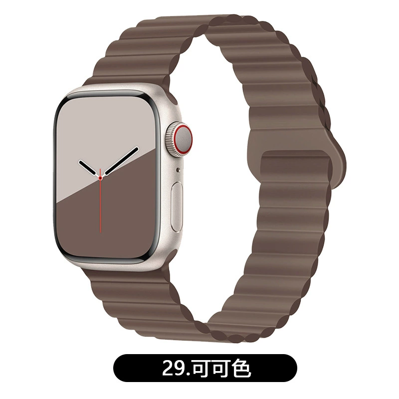 Подходит ремешок Apple Watch двухцветный магнитный силикон IWATCH1-9 поколения/SE