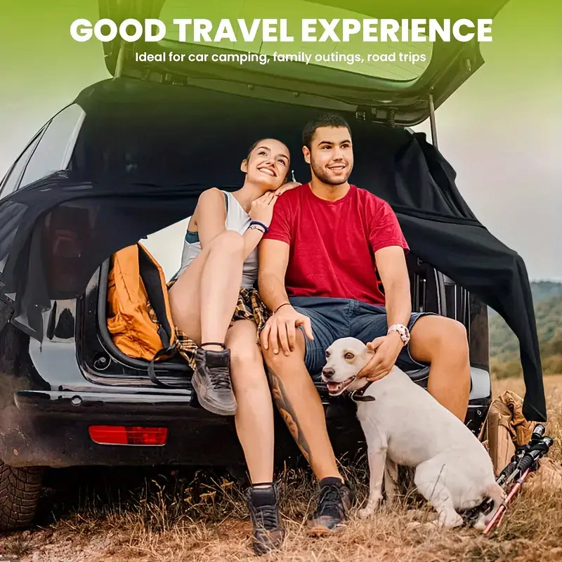 Car Suv Rear Anti-Mosquito Net Rear Magnetic Mosquito Net Car Camping Style Breathable Mosquito Net Self-Driving Travel Equipment