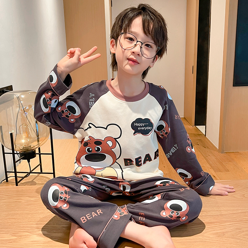 Q cotton long set 8806 bear