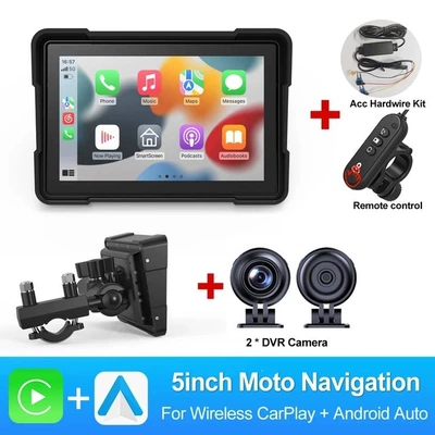 Motorcycle driving recorder Night Vision, Wifi Connectivity - 5inch-dvr-without-tire-pressure