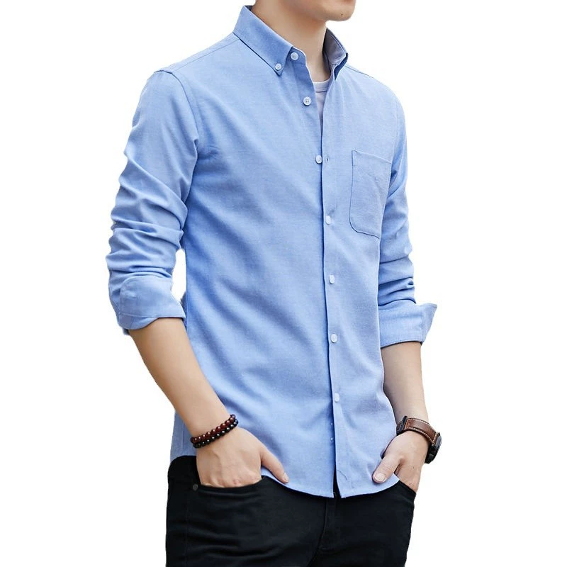 Качественная демисезонная рубашка для отдыха,Slim fit, корейский стиль