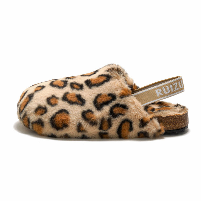 RUIZUSTOCK Sandali con punta in sughero da donna autunno inverno, pantofole in peluche, scarpe in cotone alla moda per genitori e figli, calde_voghion.com