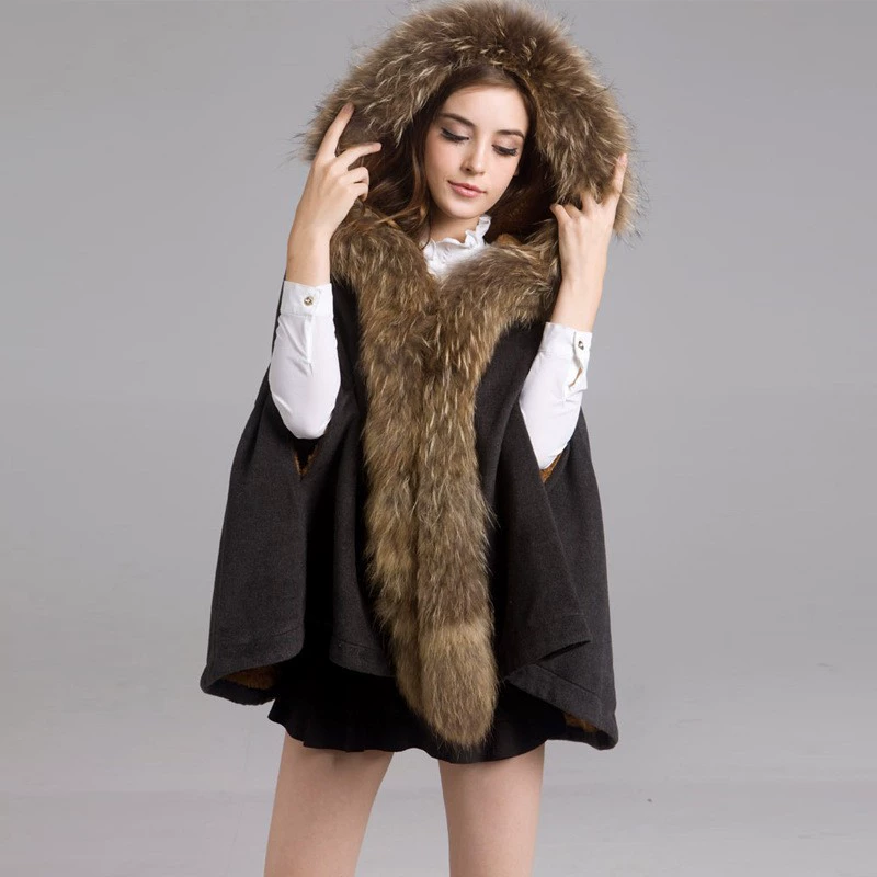 Зимний модный trench coat с капюшоном, шерстяное пальто, корейский стиль, свободный крой